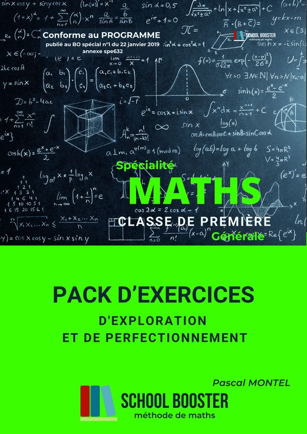 Couverture — PACK D'EXERCICES — Mathématiques - Classe de 1re