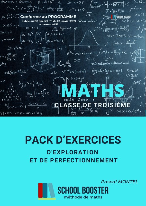 Couverture — PACK D'EXERCICES — Mathématiques - Classe de 3e