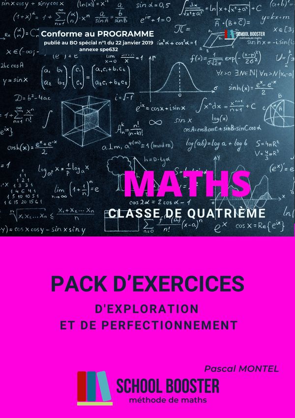 Couverture — PACK D'EXERCICES — Mathématiques - Classe de 4e