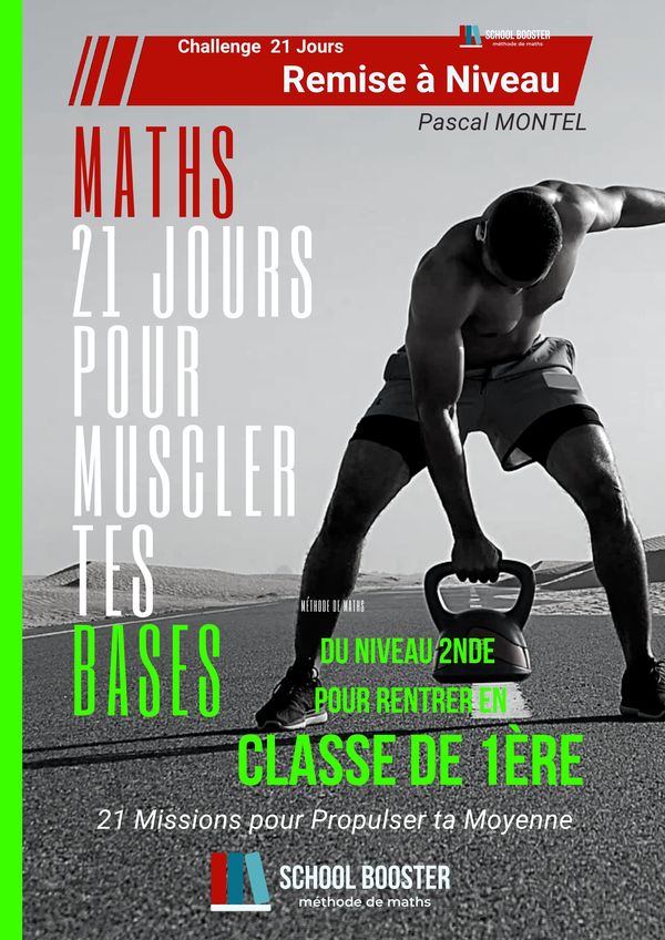 Couverture — MATHS — 21 JOURS POUR MUSCLER TES BASES — Entrée en 1re